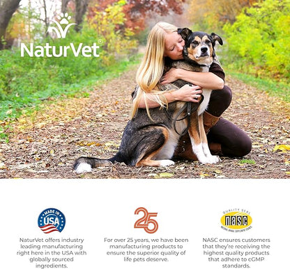 NaturVet VitaPet Senior Daily Vitamins Plus Glucosamine, Dog Multivitamin Supplement, Chewable Tablets, Time Release, Made in The USA with Globally Source Ingredients 180 Count