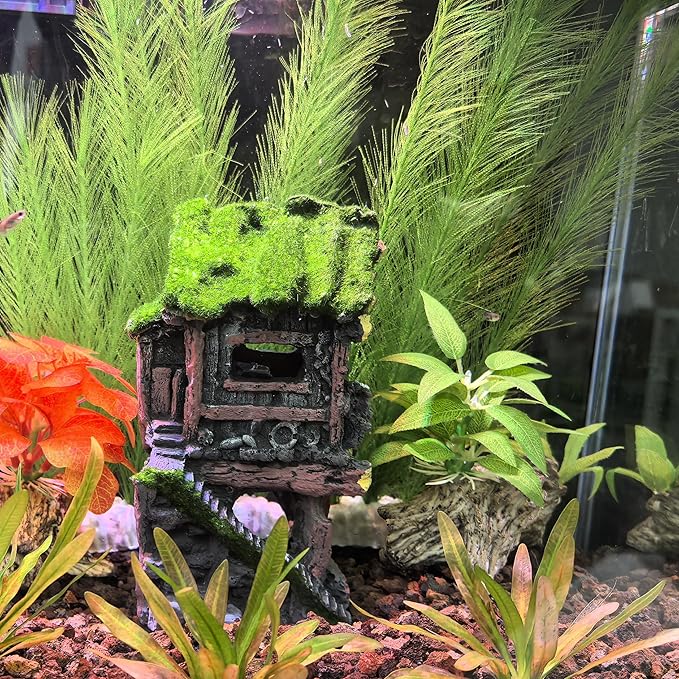 M2cbridge Fish Tank Artificial Silk Green Water Plants Aquarium Decor Soft Grass 3 Pack,8"