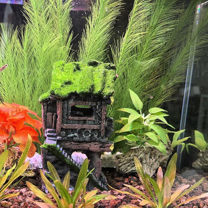 M2cbridge Fish Tank Artificial Silk Green Water Plants Aquarium Decor Soft Grass 3 Pack,8"