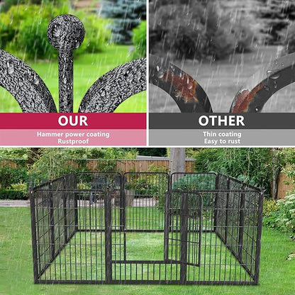 Dog Playpen 32" Height 40 Panels Portable Dog Fence Outdoor for Yard Puppy Playpen Indoor Dog Pen Outdoor for Medium/Small Dogs, Heavy Duty Pet Playpen Dog Kennel for RV, Camping, Yard