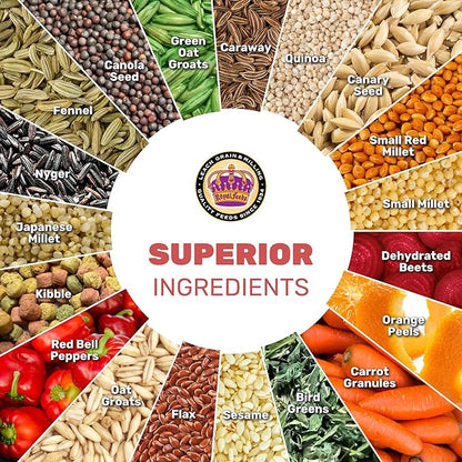 Finch Cuisine 20 lbs, Finch Food, Nutrient-Rich Blend Bird Seed, Birdseed for Finches and Small Birds, Support Daily Energy, Growth & Healthy Balanced Diet, No Mess Bird Seed