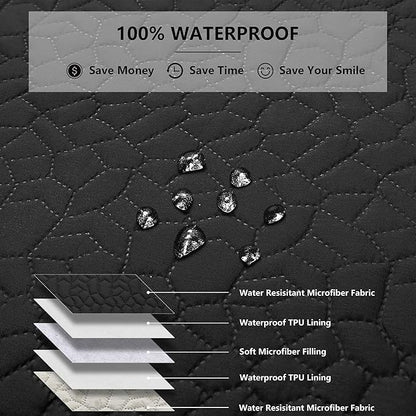 Waterproof Dog Blanket, Washable Anti-Slip Pet Couch Covers for Sofa,Pet Hair Resistant Blankets Bed Chair Furniture Couch Protector for Dogs-82x102,Black