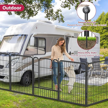 Dog Playpen 32" Height 36 Panels Portable Dog Fence Outdoor for Yard Puppy Playpen Indoor Dog Pen Outdoor for Medium/Small Dogs, Heavy Duty Pet Playpen Dog Kennel for RV, Camping, Yard