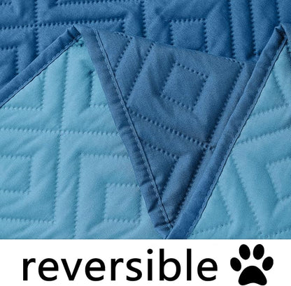 hyha Waterproof Dog Blanket, Soft Dog Bed Cover Pet Blankets, Waterproof Sofa Couch Cover for Dogs Washable, Reversible Pet Couch Covers for Sofa Furniture (68x82 Inch, Navy Blue/Blue)