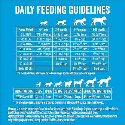 Evolve Grain Free Puppy Dog Food with Deboned Chicken, Sweet Potato & Berry, 4lb