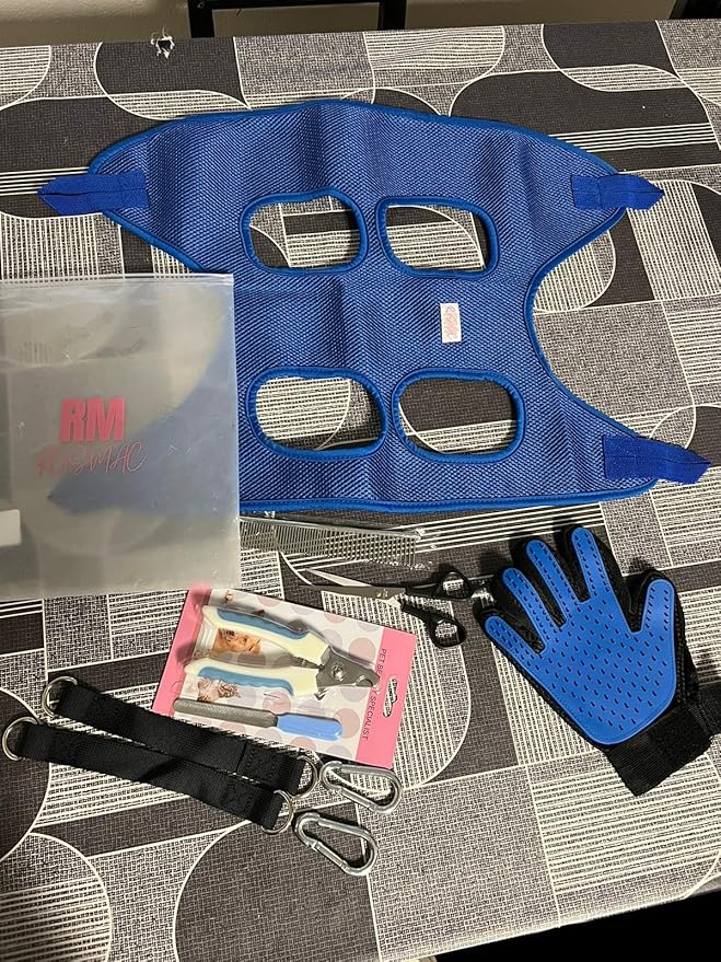 Dog Grooming Hammock Harness for Dogs & Cats with Pet Nail Clipper Trimmer - Pet Grooming Accessory - Dog Slings for Large Dogs - Cat Nail Clippers for Indoor Cats and Large Dogs