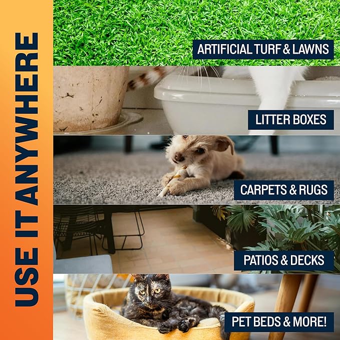 RoTak Odor Control MAX Pet Odor Eliminator Concentrate Indoor Outdoor Scent Neutralizer Deodorizer with Live Enzyme Perfect for Artificial Turf and Litter Box (32 oz Concentrate - Makes 5 Gallons)