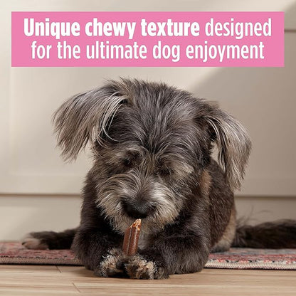 Milk-Bone Mini Comfort Chews, Rawhide Free Dog Treats with Unique Chewy Texture and Real Beef, 6 Mini Chews (Pack of 5)