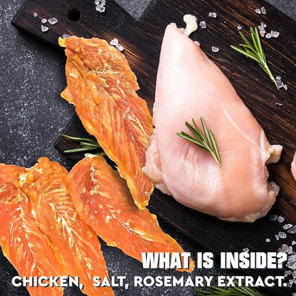 Dog Treats Chicken Jerky 1.5 Lb - Human Grade Pet Snacks & High Protein Meat - All Natural High Protein Dried Strips - Best Chews for Training Small & Large Dogs - Bulk Soft Pack Made for USA