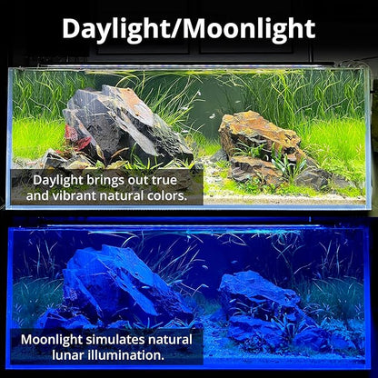 NICREW C10 Plants LED Aquarium Light, 24-30 in, 16 Watts, Full Spectrum Fish Tank Light with Timer, Day and Night Cycle, Brightness Adjustable