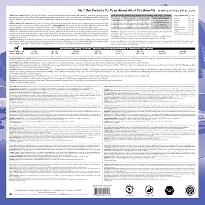 Canine Caviar - Wild Ocean: Herring & Teff Alkaline Dry Dog Food, Limited Ingredients, Gluten-Free, Based on Science & Research, Veterinary Alternative Diet (11 Pound Bag)