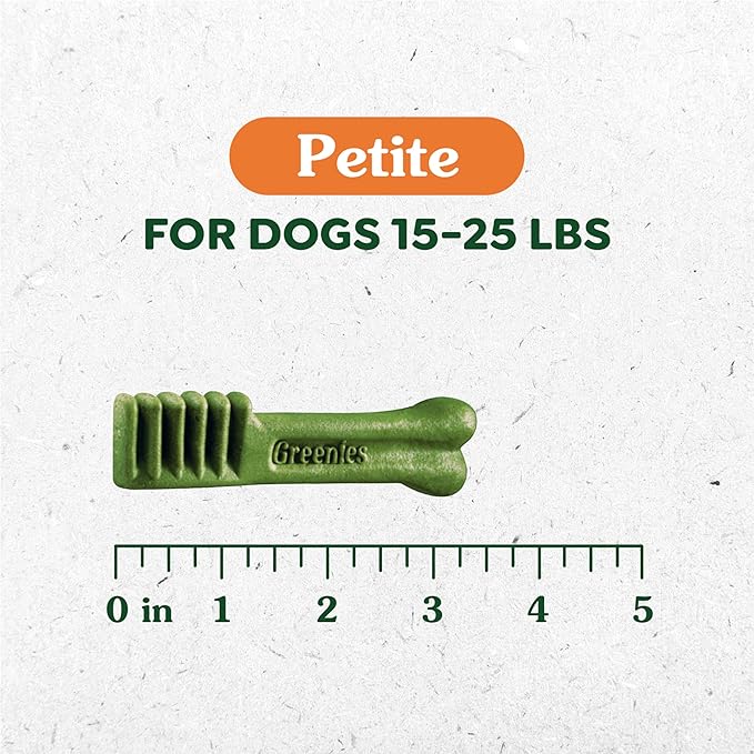 Greenies Petite Dental Dog Treats, Fresh Flavor, 12 oz. Pack (20 Treats)