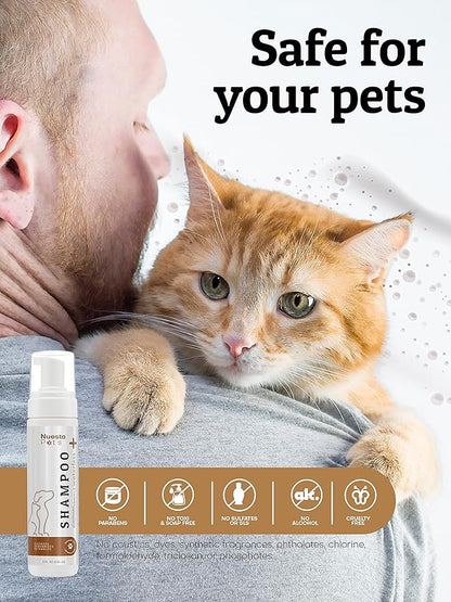 Pets Waterless No-Rinse Pet Shampoo | Soothing Hypoallergenic Gentle | time-Saving Stress-Free foaming Cleanser (3 8 fl oz Bottles Unscented)