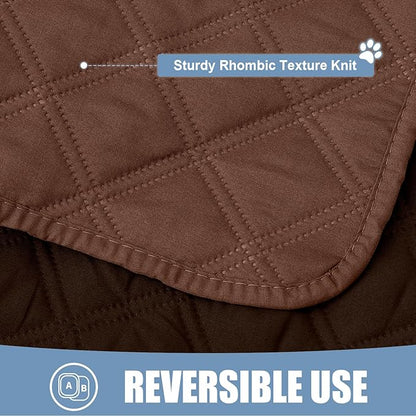 Smiry Waterproof Dog Blanket, Reversible Dog Bed Cover Pet Blanket, Soft Couch Cover for Dogs Washable, Bed Couch Sofa Furniture Protector for Puppy Cat Kids (82"x82", Brown/Chocolate)