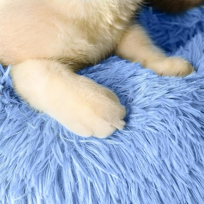 WESTERN HOME WH Calming Dog Bed & Cat Bed, Anti-Anxiety Donut Dog Cuddler Bed, Warming Cozy Soft Dog Round Bed, Dog Cat Cushion Bed for Small Medium Dogs and Cats