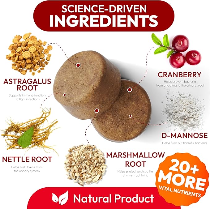 Dog UTI Treatment - 170 Cranberry Chews for Dogs - Urinary Tract Infection, Bladder & Kidney Health Multivitamin - Cranberry Supplement for Dogs with D-Mannose - Dog Vitamins and Supplements