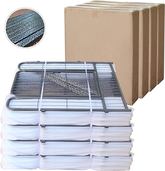 Dog Playpen,32/40/45 Inch Height in Heavy Duty, Folding Indoor Outdoor Anti-Rust Dog Exercise Fence, Portable Pet Playpen with Door for Large Medium Small Dogs and Pet (32 Panels, 32 Inch) Silver