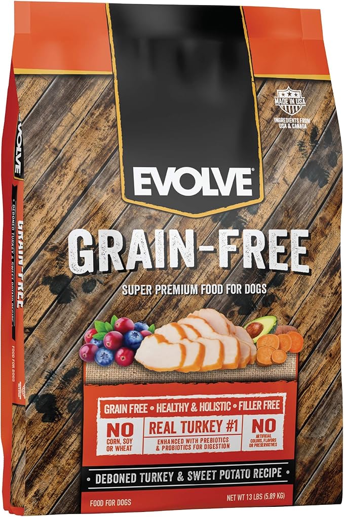 Evolve Grain Free Deboned Turkey & Sweet Potato Recipe Dog Food, 13 lb.