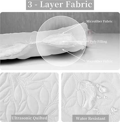 Easy-Going Waterproof Dog Bed Cover Reversible Leak Proof Pet Blanket Replacement Mat for Furniture Washable Couch Cover Sofa Cover for Dogs Cat(82x102 Inch, White/White)