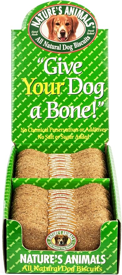Nature's Animals Original Bakery Biscuits, All Natural Dog Treats, 24 Count