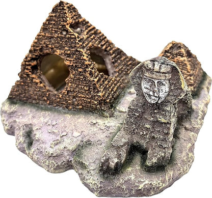 M2cbridge Aquarium Decor Castle Shipwreck Ornament Underwater Landscape(Egyptian Pyramid)