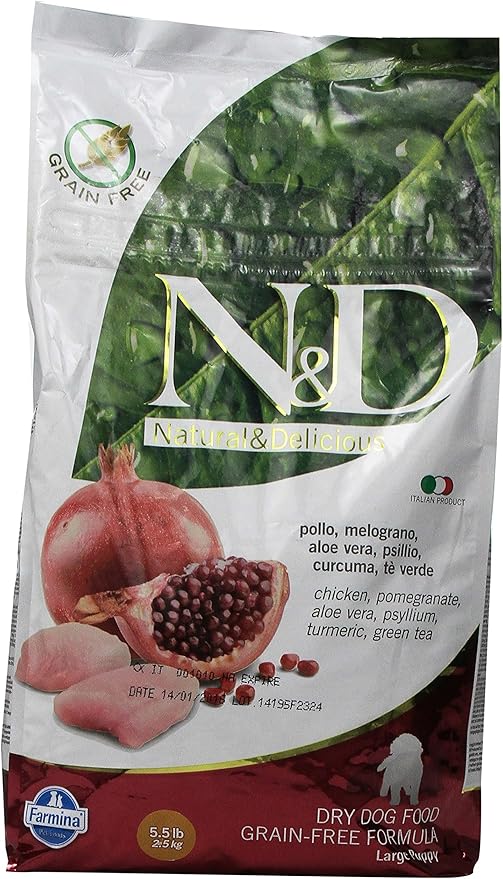 Farmina Natural & Delicious Chicken Grain-Free Large Breed Puppy Formula Dry Dog Food 5.5 Lbs