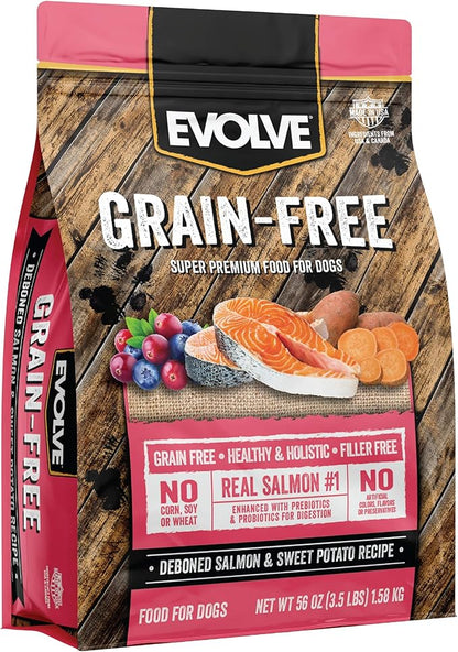 Evolve Grain Free Deboned Salmon & Sweet Potato Recipe Dog Food, 3.5 lb.