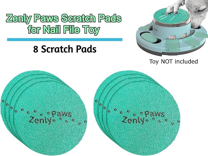 Dog Nail File & Scratch Pad Replacement - Refillable Discs & Board for Nail Care