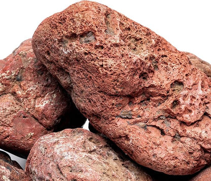 SubstrateSource Natural Stone for Aquarium, Terrarium, Paludarium, Reptile Enclosures - Set of Decorative Rocks for Landcapes, Aquascaping, Fish Tank Decor (Blood Stone, 10 Pounds)