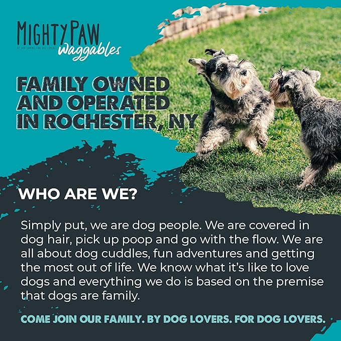 Mighty Paw Waggables Joint Support Supplement for Dogs (Made in USA) | Glucosamine for Dogs Hip and Joint Supplement. Vet Formulated Pet Mobility, Chondriotin & MSM Pet Chews (120 Ct)