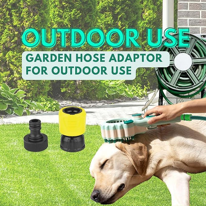 Forlina multi-functional dog shower attachment | one handed operation dog shampoo brush with low joint stress | Large