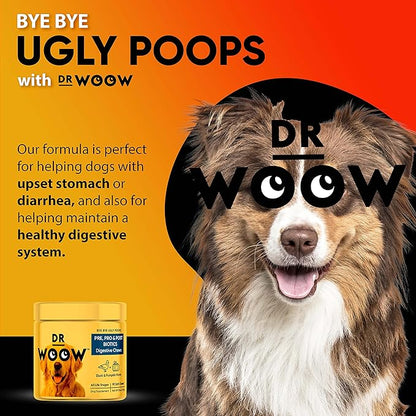 Probiotics for Dogs, Pet Dog Probiotics and Digestive Enzymes, Duck & Pumpkin Flavor Dog Probiotic Supplements, Dog Vitamins Dog Probiotic Chews and Prebiotics for Dogs, Dog Gas Relief