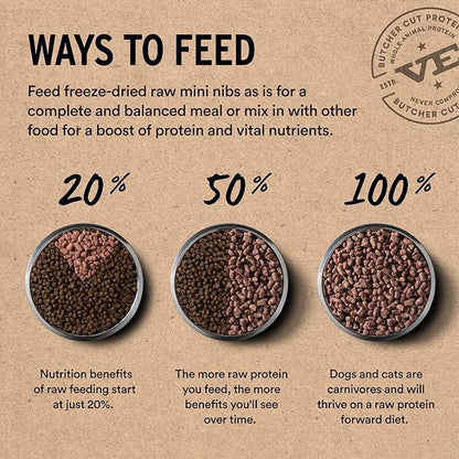 Vital Essentials Freeze-Dried Raw Rabbit Meal or Mixer Dog Food Crunchy Mini Nibs, 5.5 oz