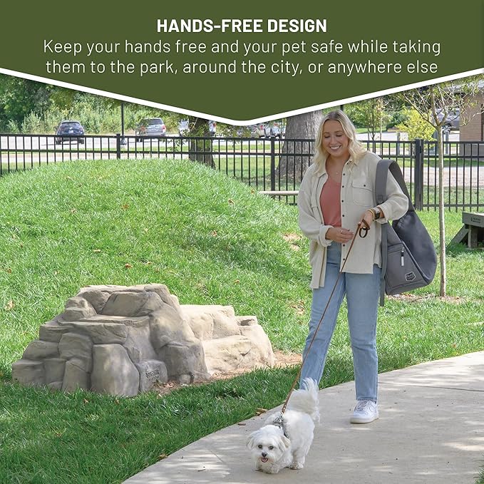 TIMBER RIDGE Dog Sling Dog Carrier with Adjustable Strap & Zipper Pocket Dog Slings for Small Dogs with Removable Pet Pad, Puppy Carrier Sling Bag Carrier for Dogs Cats,(Grey,20lb)