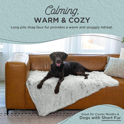 Best Friends by Sheri Calming Shag Dog Blanket, Frost Gray, 40" x 50"