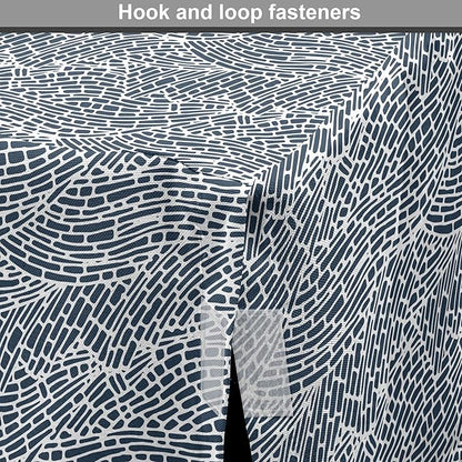 Ambesonne Abstract Dog Crate Cover, Monochromatic Design Mosaic Look Artistica Ocean Waves Repetition, Easy to Use Pet Kennel Cover for Cats & Medium Dogs, 24 Inch, Dark Slate Blue White