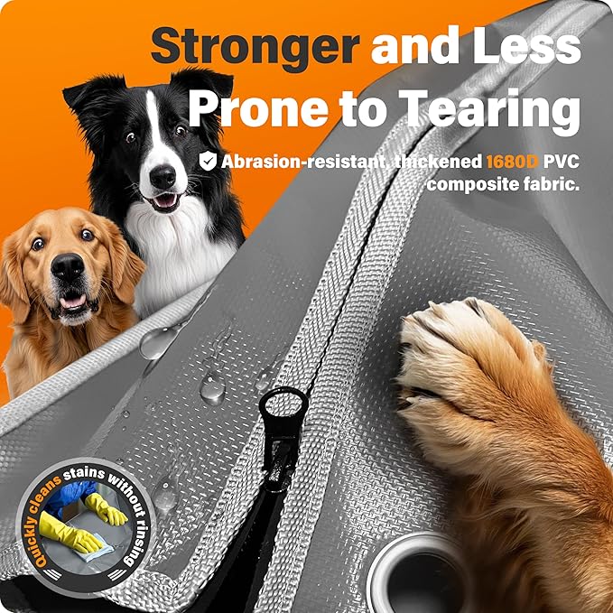 Dog Crate Cover 42 Inch Heavy-Duty Insulated & Breathable  Dog Kennel Cover for 42___28___30__ Wire Crates. Adjustable Light & Ventilation, Anxiety Relief Design, Gray (Cover Only