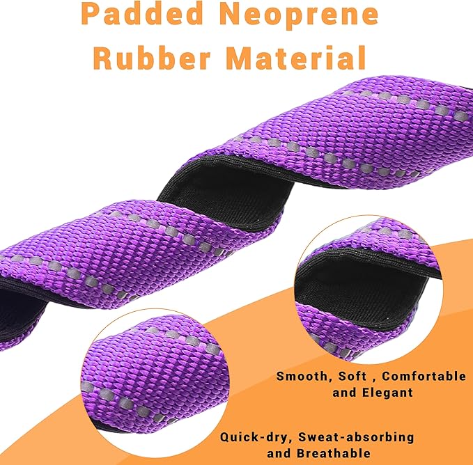 2 Pack Reflective Dog Collar with Safety Locking Buckle, Adjustable Soft Breathable Comfortable Nylon Pet Collar for Small, Medium and Large Dogs, Rosered, XS