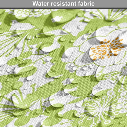 Ambesonne Botanical Dog Crate Cover, Abstract Pattern with Floral Details Spring Beauty Blossom, Easy to Use Pet Kennel Cover for Cats & Medium Dogs, 30 Inch, Apple Green Pale Orange