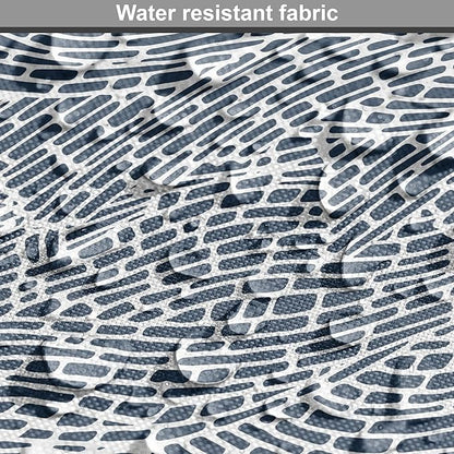 Ambesonne Abstract Dog Crate Cover, Monochromatic Design Mosaic Look Artistica Ocean Waves Repetition, Easy to Use Pet Kennel Cover for Cats & Medium Dogs, 30 Inch, Dark Slate Blue White