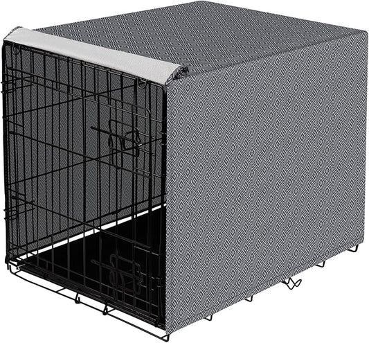42 Inch Dog Crate Cover for Wire Cages Indoor Breathable Polyester Pet Kennel Cover Machine Wash & Dry Lagre XL (Cover Only)