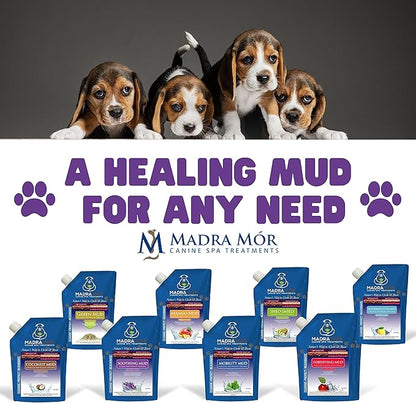 Worldwide Nutrition Bundle: Madra Mor Soothing Mud - Dog Essentials Mud Bath, Dog Grooming, Dry Skin for Dogs Treatment, Dog Coat Skin Care Products - 10oz Pouch & Multi-Purpose Key Chain