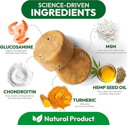 Hemp Hip and Joint Supplement for Dogs - Glucosamine for Dogs - 170 Mobility Support Chews - Advanced Joint Pain Relief Treats with Chondroitin, MSM, Turmeric - Large & Small Breeds - Made in USA