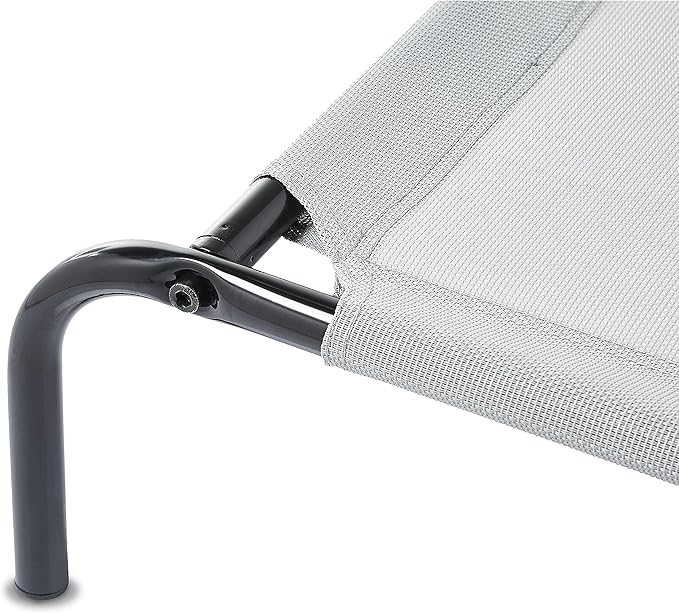 Amazon Basics Cooling Elevated Pet Bed, Small (36 x 22 x 7.5 Inches), Grey