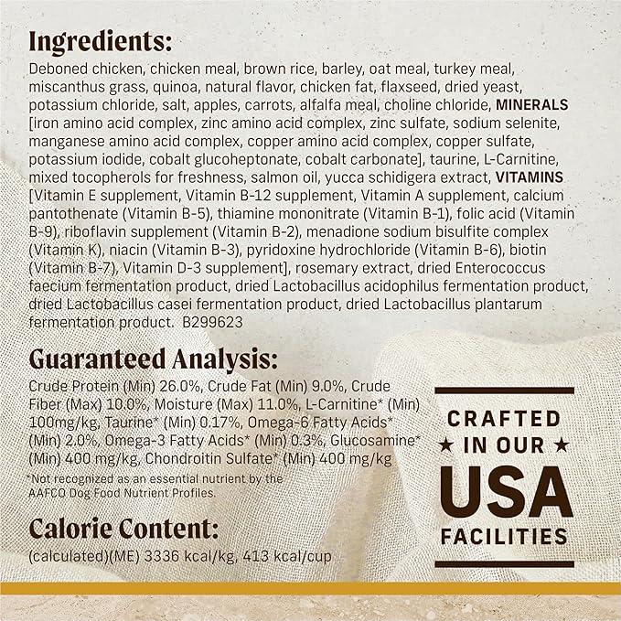 Merrick Healthy Grains Premium Adult Dry Dog Food, Wholesome And Natural Kibble With Chicken And Brown Rice - 12.0 lb. Bag