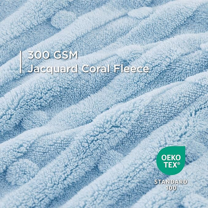 Bedsure Dog Blanket for Small Dogs Washable - Fluffy Fuzzy Puppy Cat Blanket with Premium 300GSM Coral Fleece Soft for Pet Kitten Doggy, Blue, 25x35IN