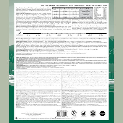 Canine Caviar - Open Sky: Duck & Teff Alkaline Dry Dog Food, Limited Ingredients, Gluten-Free, Based on Science & Research, Veterinary Alternative Diet (4.4 Pound Bag)