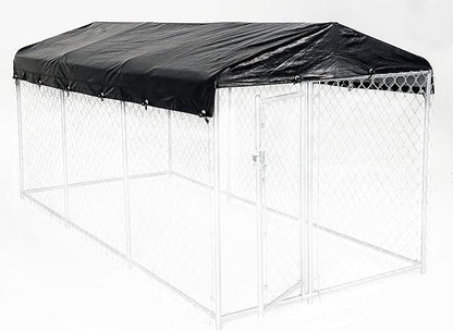 Dog Kennel Cover - WeatherGuard Large All Season Dog Run Cover & Roof - Perfect Fit for Lucky Dog 5ft. X 15ft. Outdoor Cages and Pens (5ft. X 15ft)