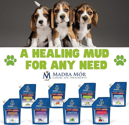 Worldwide Nutrition Bundle: Madra Mor Shed Safely - Dog Essentials Mud Bath, Dog Grooming, Dry Skin for Dogs Treatment, Dog Coat Skin Care Products - 10oz Pouch & Multi-Purpose Key Chain