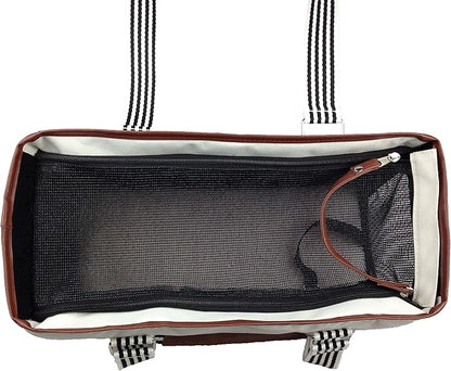 Pet Life Yacht Polo Fashion Pet Carrier Purse - Dog Carrier with Built-in Leash Securer and Above-top Dual-Zipper